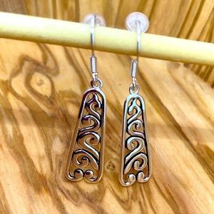 925 silver stamped earrings vintage